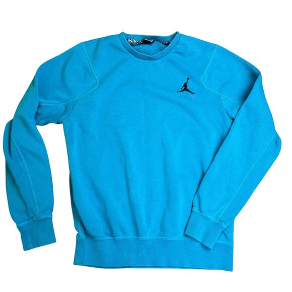 Jordan Jumpman Crewneck Sweatshirt Blue Size Medium - Picture 1 of 7